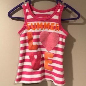 🌺 JOE FRESH Striped Graphic Tank Top